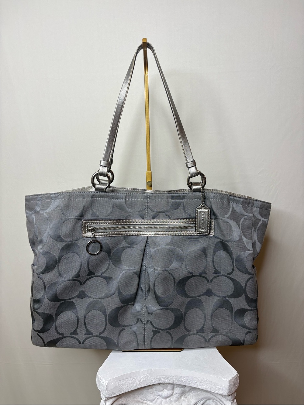 Coach Signature Gray Tote Bag
